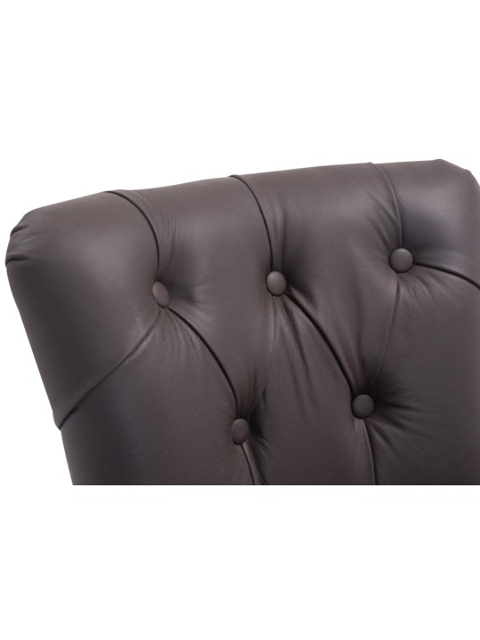 Banco alto Lakewood couro genuíno, antigo, castanho