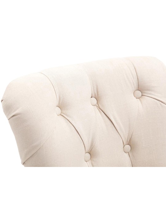 Banco alto tecido Lakewood, luz antiga, creme