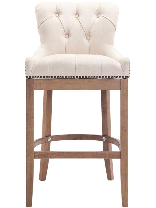 Banco alto tecido Lakewood, luz antiga, creme