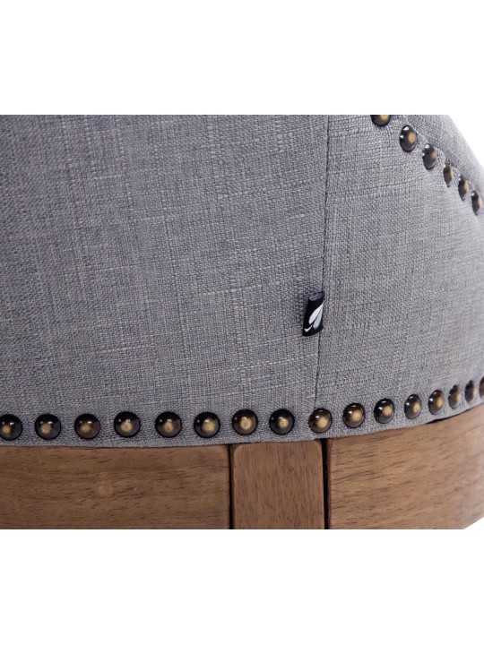 Banco alto tecido Lakewood, luz antiga, cinza claro Banco alto tecido Lakewood, luz antiga, cinza claro