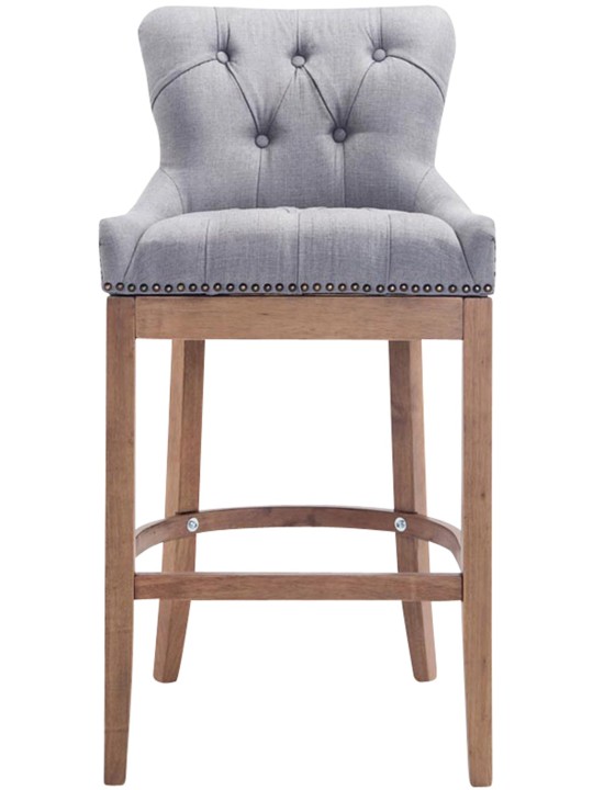 Banco alto tecido Lakewood, luz antiga, cinza claro Banco alto tecido Lakewood, luz antiga, cinza claro