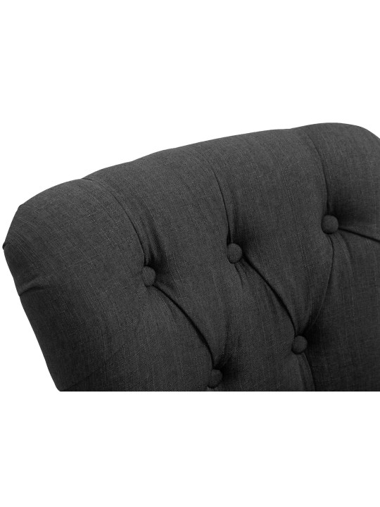 Banco de bar em tecido Lakewood, antigo, cinza escuro Banco de bar em tecido Lakewood, antigo, cinza escuro