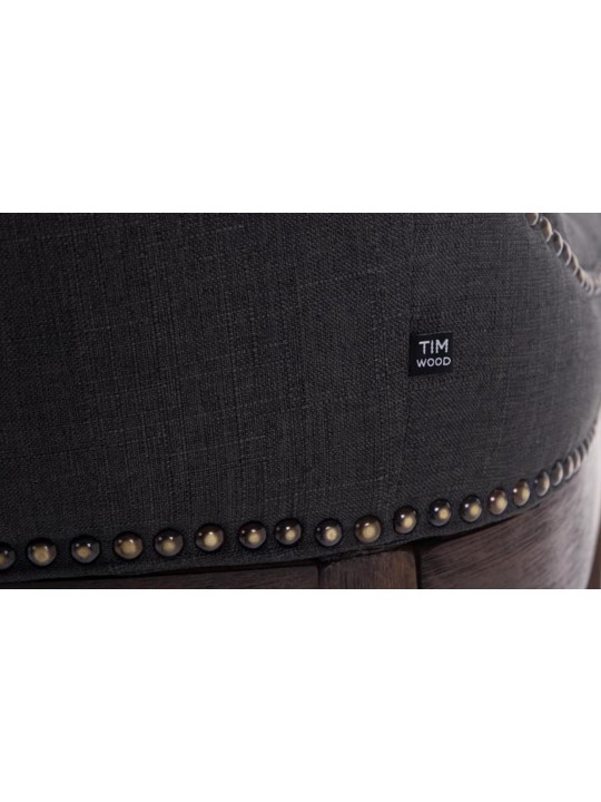 Banco de bar em tecido Lakewood, antigo, cinza escuro Banco de bar em tecido Lakewood, antigo, cinza escuro