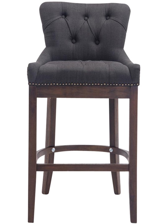 Banco de bar em tecido Lakewood, antigo, cinza escuro Banco de bar em tecido Lakewood, antigo, cinza escuro