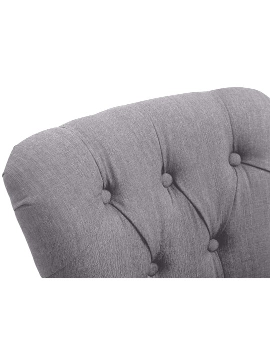 Banco de bar em tecido Lakewood, antigo, cinza claro