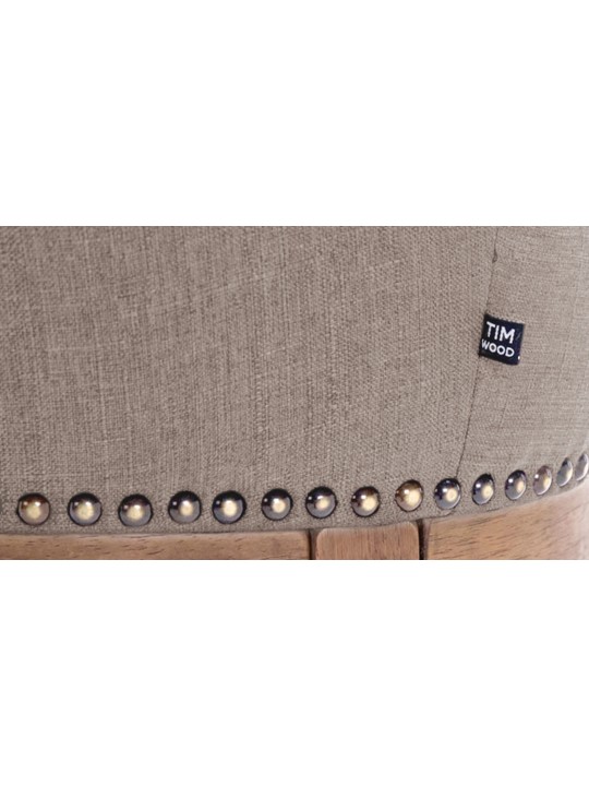 Banco de bar em tecido Lakewood, antigo, taupe Banco de bar em tecido Lakewood, antigo, taupe