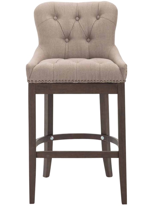 Banco de bar em tecido Lakewood, antigo, taupe Banco de bar em tecido Lakewood, antigo, taupe