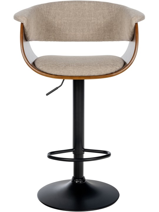 Conjunto de 2 bancos altos em tecido Vestal, nogueira/creme Conjunto de 2 bancos altos em tecido Vestal, nogueira/creme