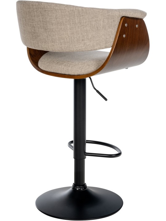 Conjunto de 2 bancos altos em tecido Vestal, nogueira/creme Conjunto de 2 bancos altos em tecido Vestal, nogueira/creme