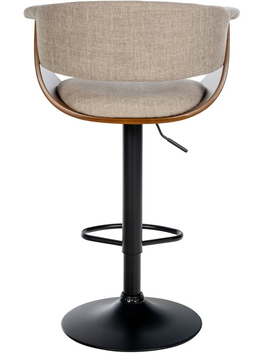 Conjunto de 2 bancos altos em tecido Vestal, nogueira/creme Conjunto de 2 bancos altos em tecido Vestal, nogueira/creme