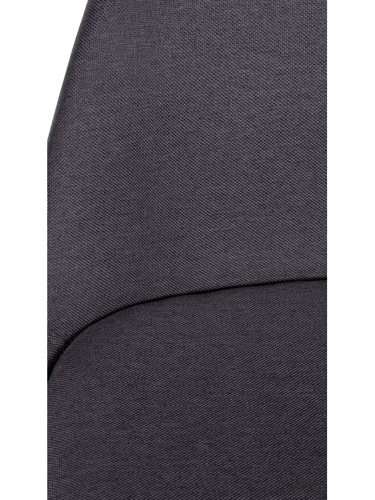 Banqueta alta tecido Corbin redondo natural, cinza escuro