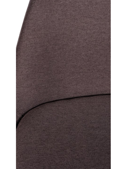 Banqueta alta tecido Corbin redondo natural, castanho