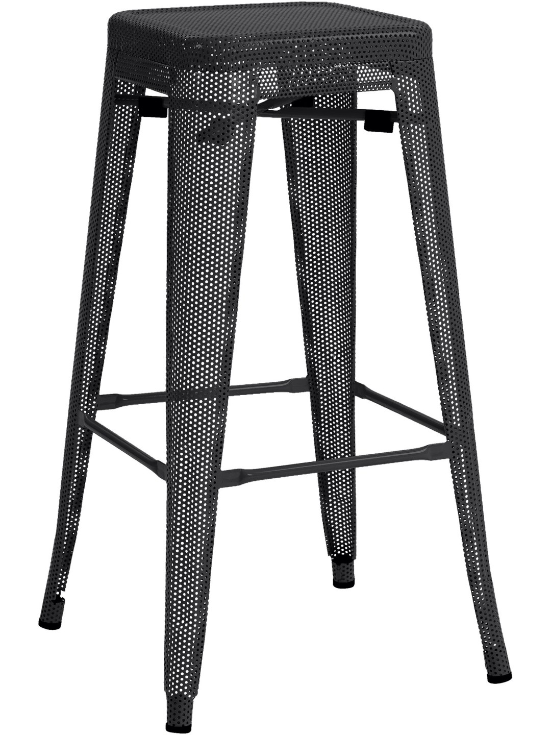 Banqueta alta Fletcher, preto