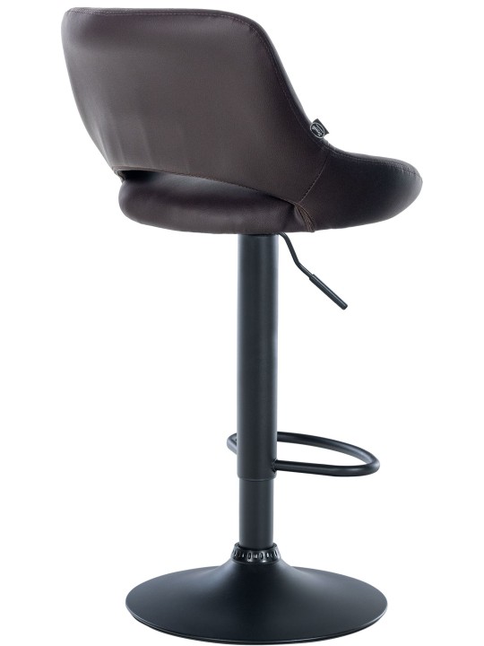 Banqueta alta Milet couro sintético, castanho