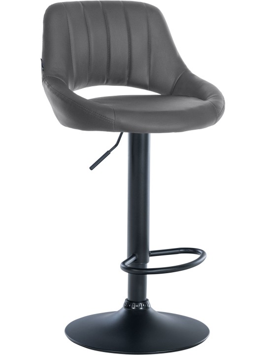 Banqueta alta Milet couro sintético, cinza