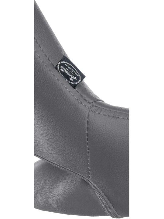 Banqueta alta Milet couro sintético, cinza