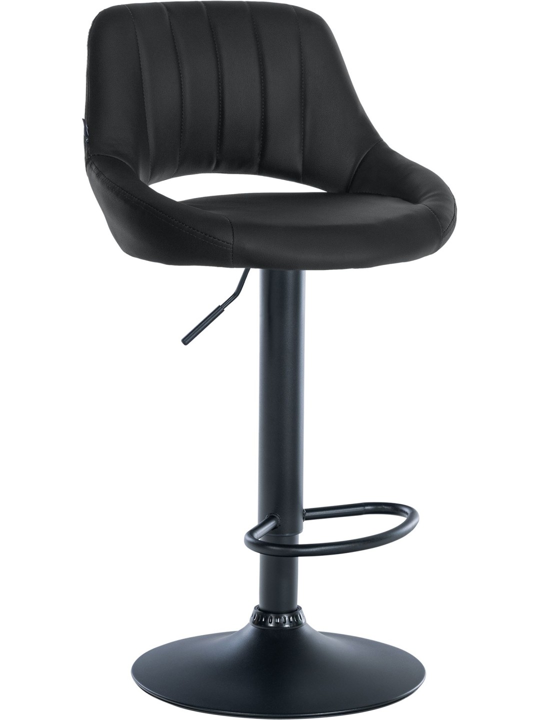 Banqueta alta Milet couro sintético, preto