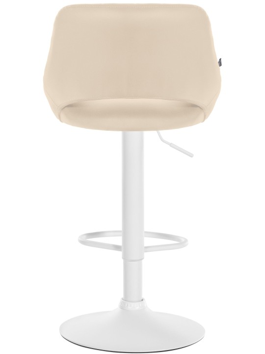 Banqueta alta Milet couro sintético, creme
