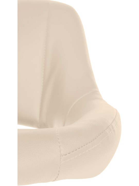 Banqueta alta Milet couro sintético, creme