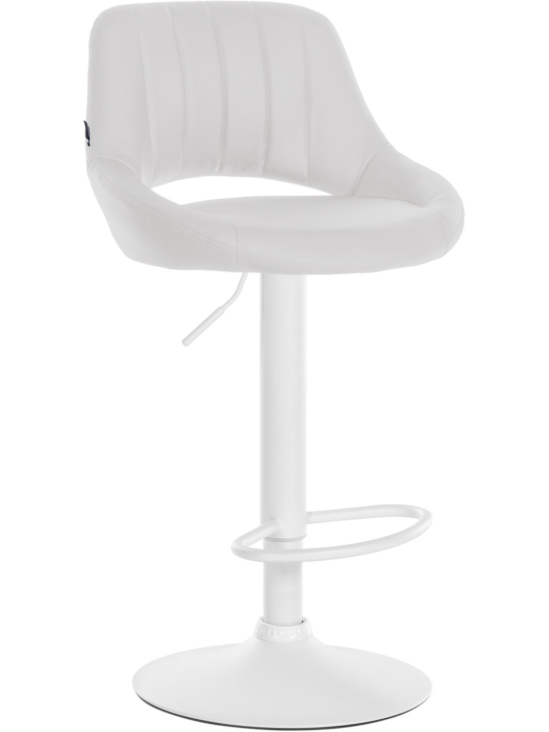 Banqueta alta Milet couro sintético, branco