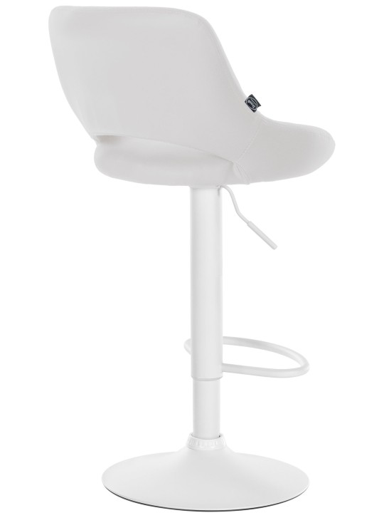 Banqueta alta Milet couro sintético, branco