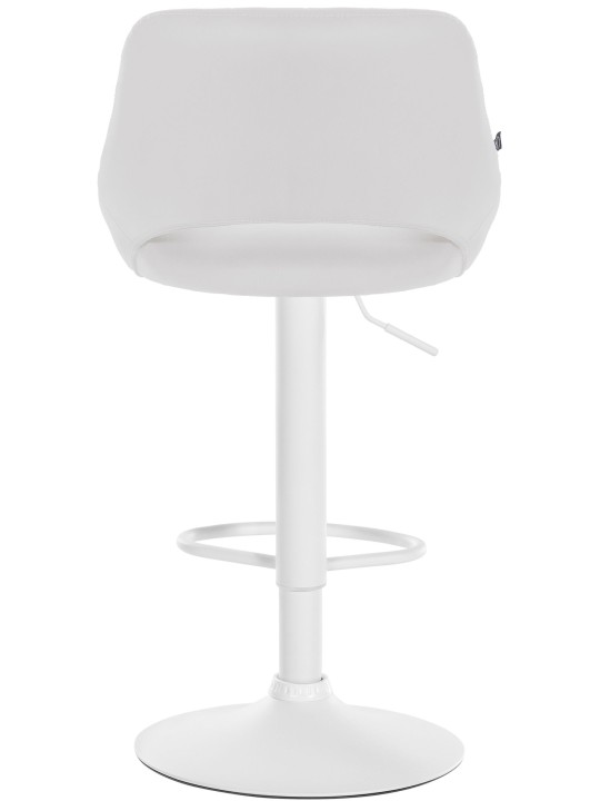 Banqueta alta Milet couro sintético, branco
