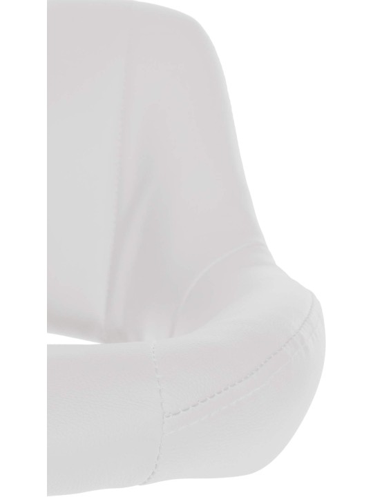 Banqueta alta Milet couro sintético, branco
