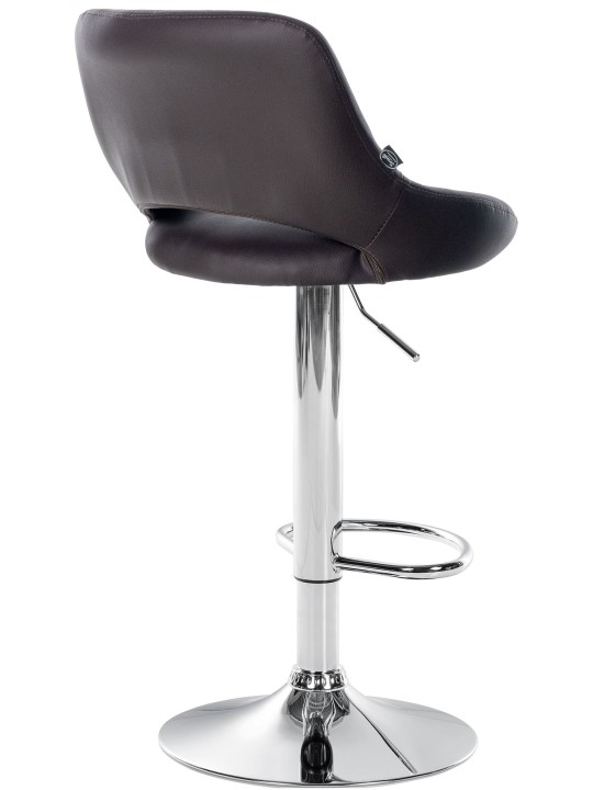 Conjunto de 2 bancos altos Milet em pele sintética C, castanho