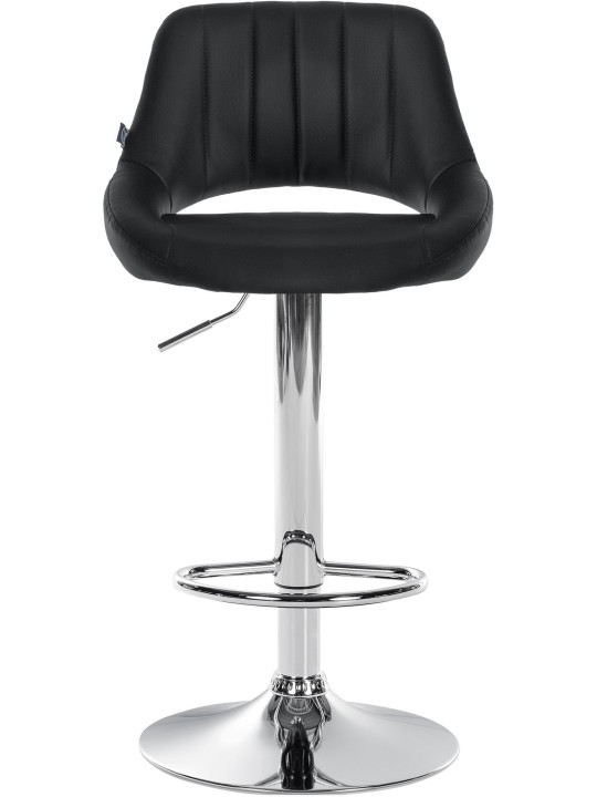 Conjunto de 2 bancos altos Milet em pele sintética C, preto