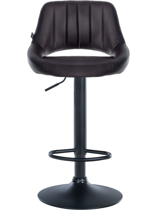 Conjunto de 2 bancos altos Milet pele sintética B, castanho