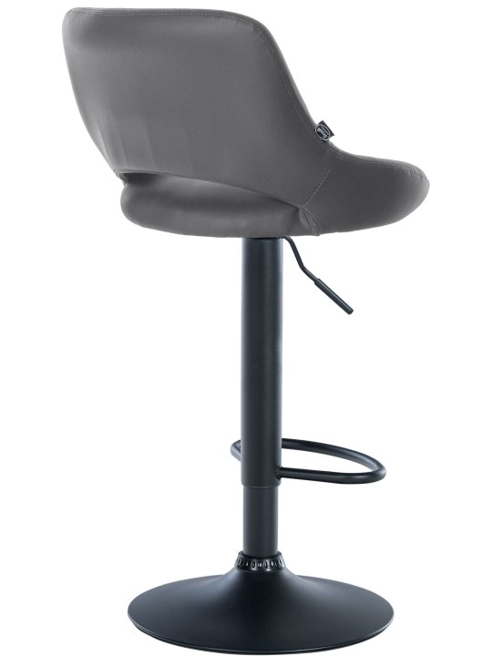 Conjunto de 2 bancos altos Milet pele sintética B, cinza