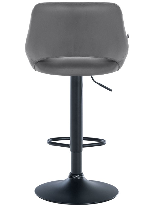 Conjunto de 2 bancos altos Milet pele sintética B, cinza