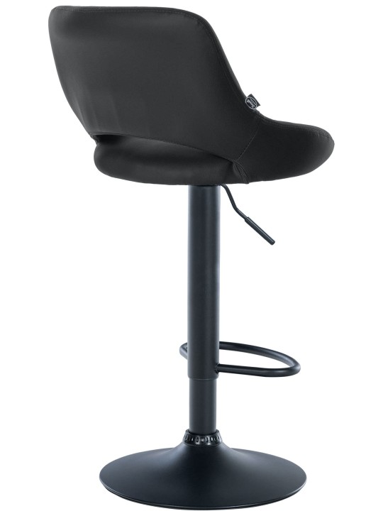 Conjunto de 2 bancos altos Milet pele sintética B, preto