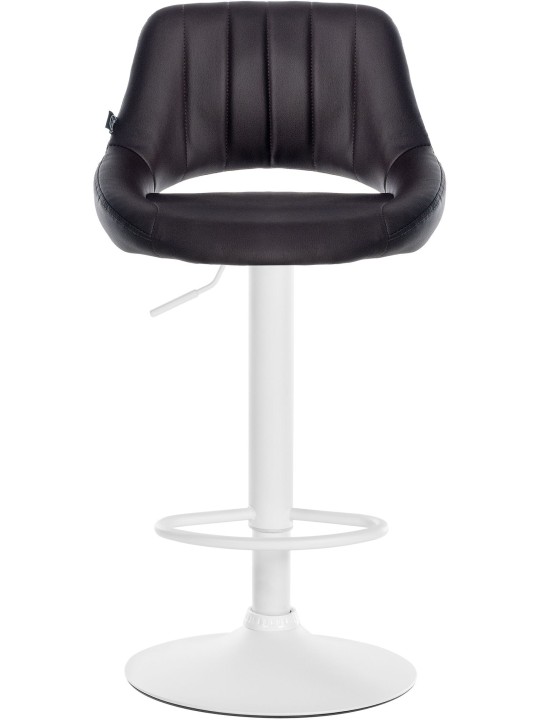 Conjunto de 2 bancos altos Milet em pele sintética W, castanho