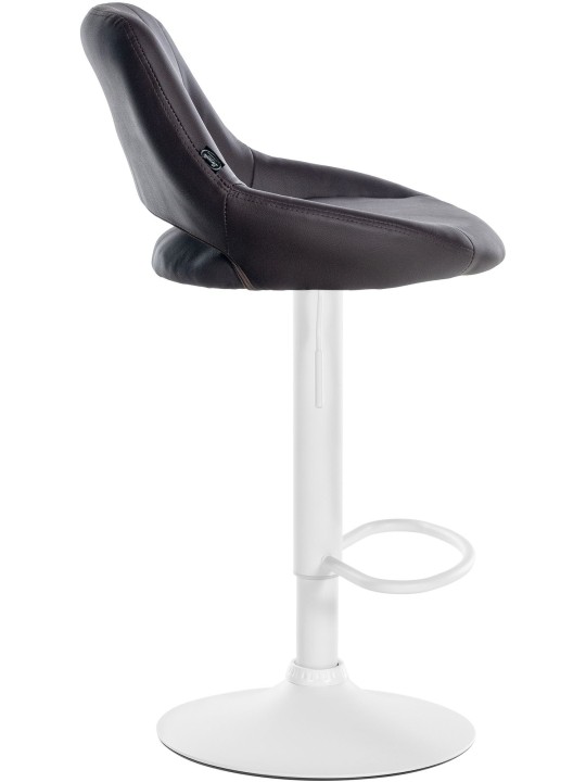 Conjunto de 2 bancos altos Milet em pele sintética W, castanho