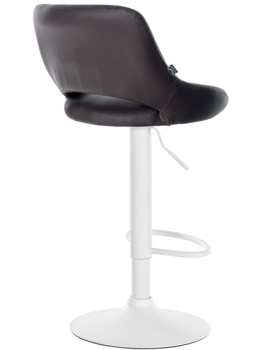 Conjunto de 2 bancos altos Milet em pele sintética W, castanho