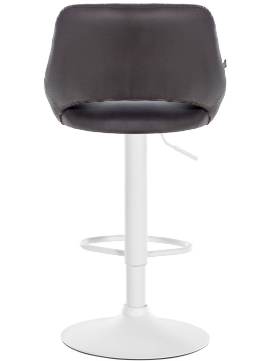 Conjunto de 2 bancos altos Milet em pele sintética W, castanho