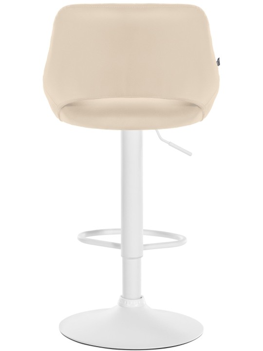 Conjunto de 2 bancos altos Milet em pele sintética W, creme