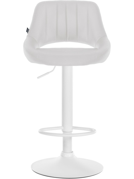 Conjunto de 2 bancos altos Milet em pele sintética W, branco