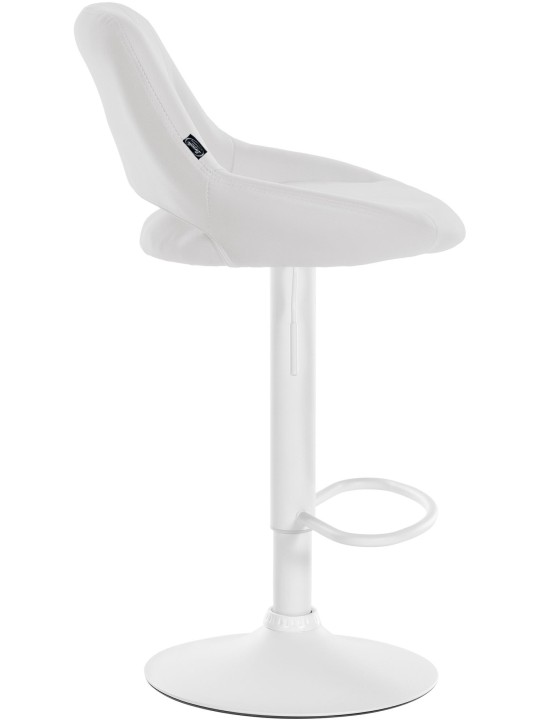 Conjunto de 2 bancos altos Milet em pele sintética W, branco