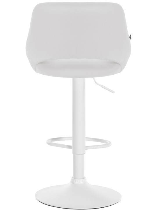 Conjunto de 2 bancos altos Milet em pele sintética W, branco