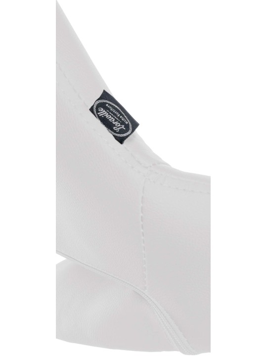 Conjunto de 2 bancos altos Milet em pele sintética W, branco