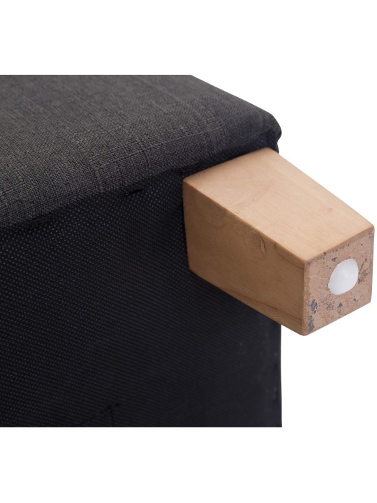 Banqueta Faraó, luz antiga, cinza escuro