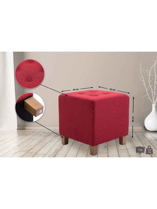 Banqueta Faraó, luz antiga, vermelho Banqueta Faraó, luz antiga, vermelho
