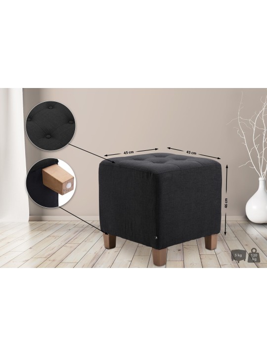 Banqueta Faraó, luz antiga, preto