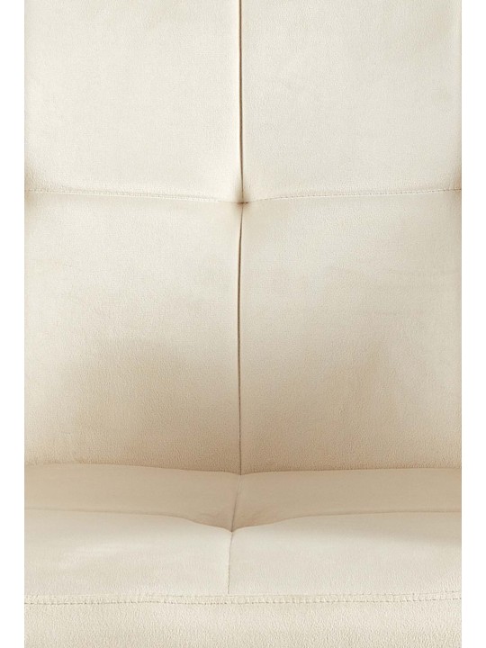 Cadeira para visitantes Emia de veludo, creme