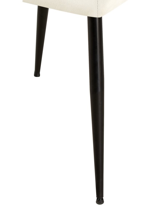 Cadeira para visitantes Emia de veludo, creme