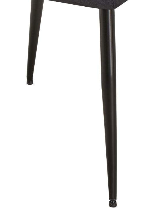 Cadeira para visitantes Emia de veludo, preto