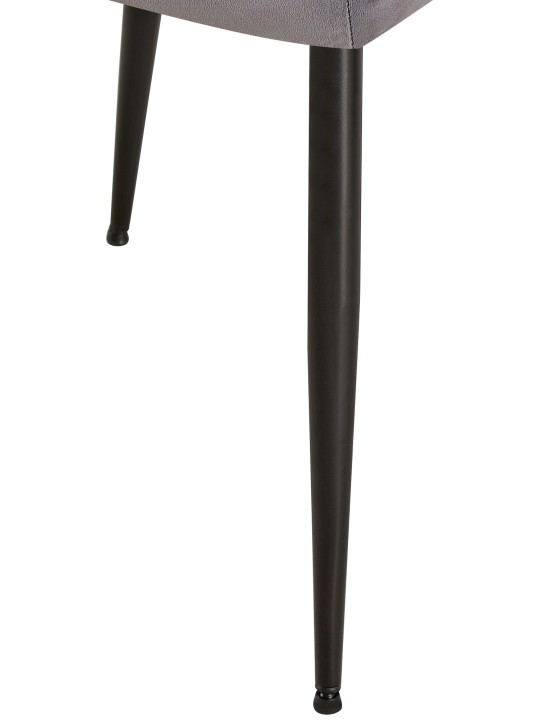 Cadeira para visitantes Emia de veludo, cinza