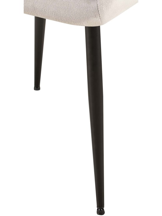 Cadeira para visitantes Emia de veludo, cinza claro